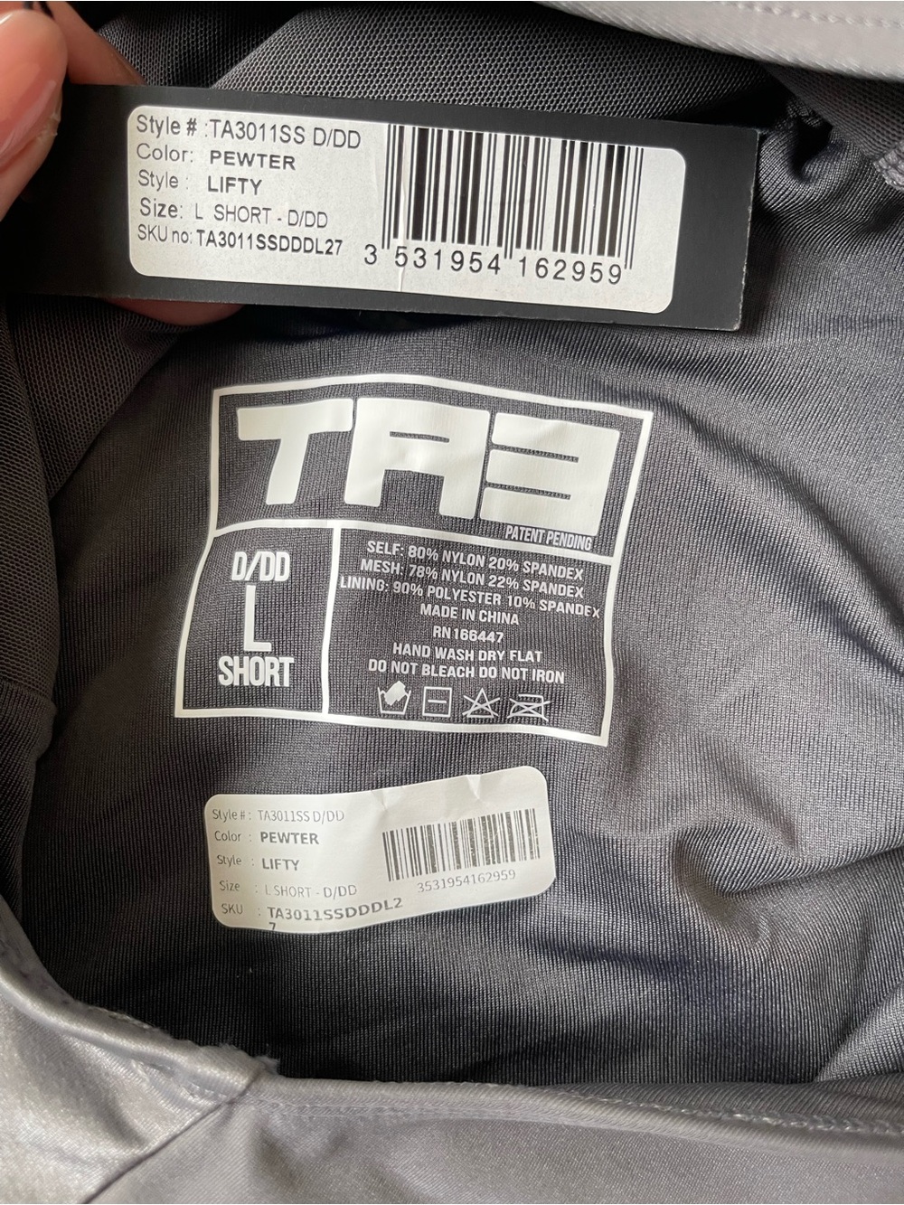 TA3 Lifty One-Piece Swimsuit Pewter Gray Size L Short D/DD NWT - Picture 2 of 7